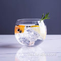 Bentuk belon ikan klasik yang jelas gelas gin tanpa stemless